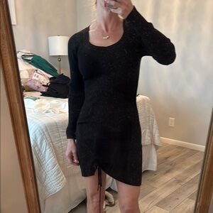 Long sleeve sweat Black Dress